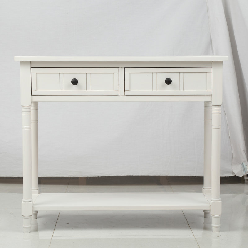 Pitcarin 90cm Solid Wood Console Table, White