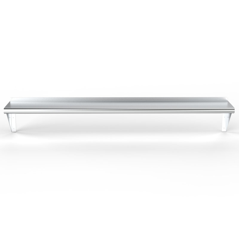 60" Stainless Steel Wall Shelf with Brackets