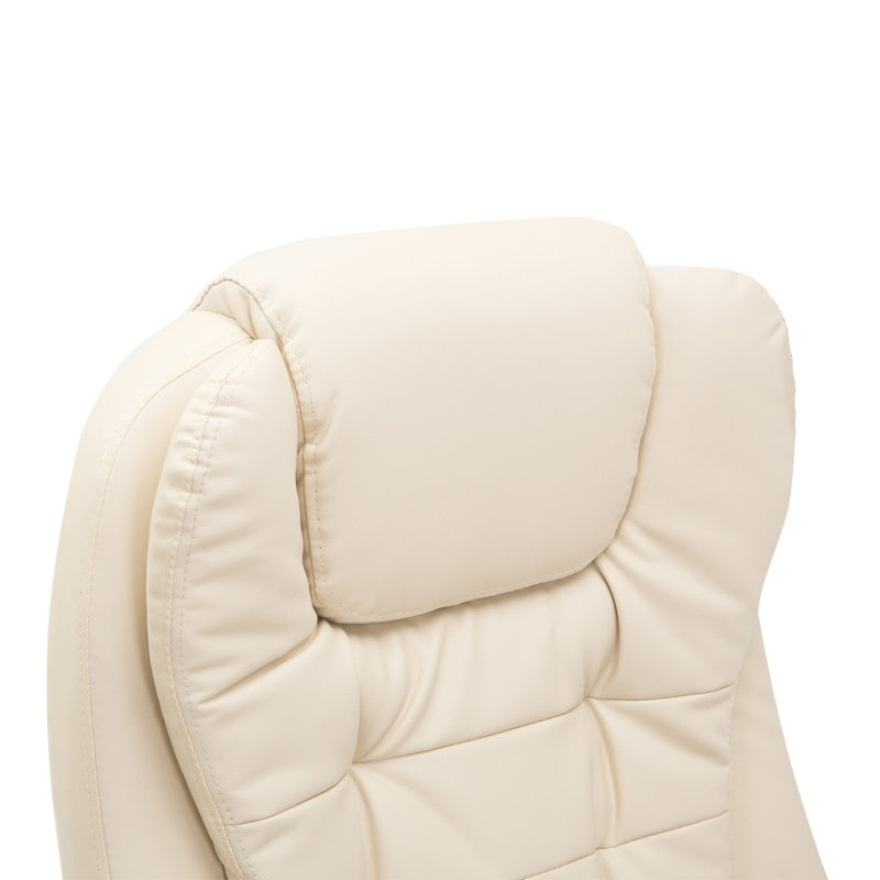 Executive Chair with Headrest, Beige