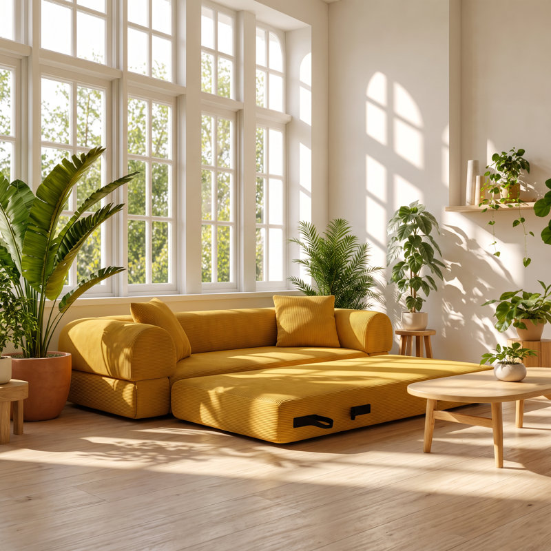 Queen 80 " Upholstered Convertible Sofa