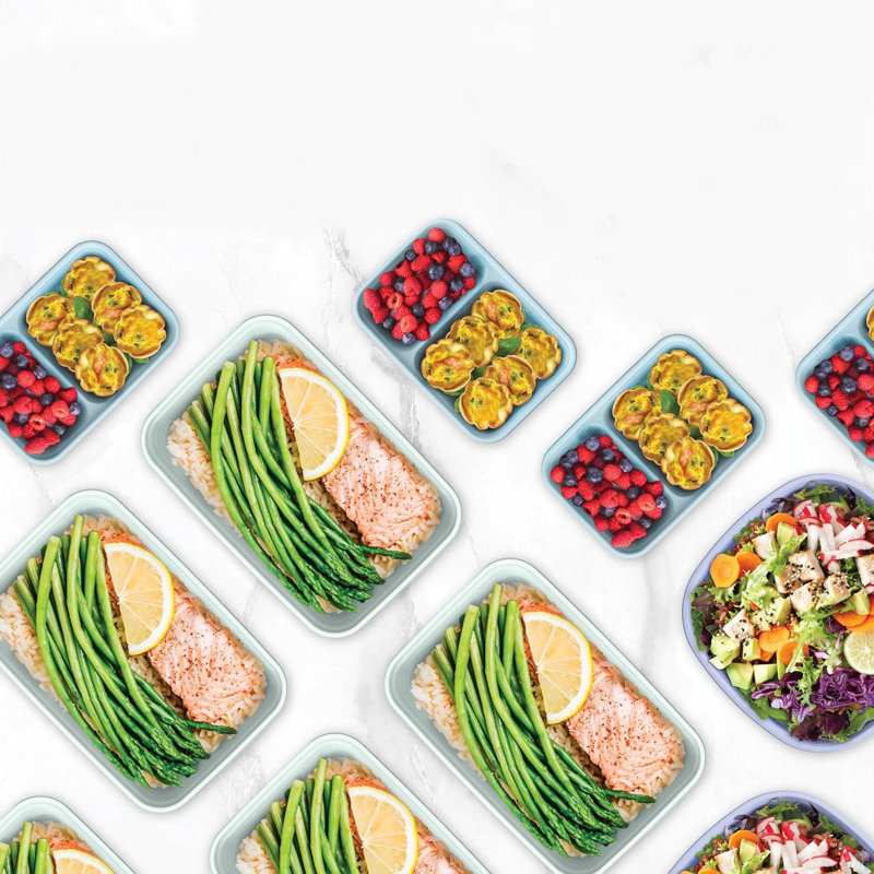 Ensemble de 60 contenants pour préparation de repas, sans BPA ni PFAS
