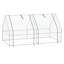 Mini serre extérieure portative 6 pi x 3 pi avec couvercle en PE blanc et grande fermeture à glissière pour portes de ventilation