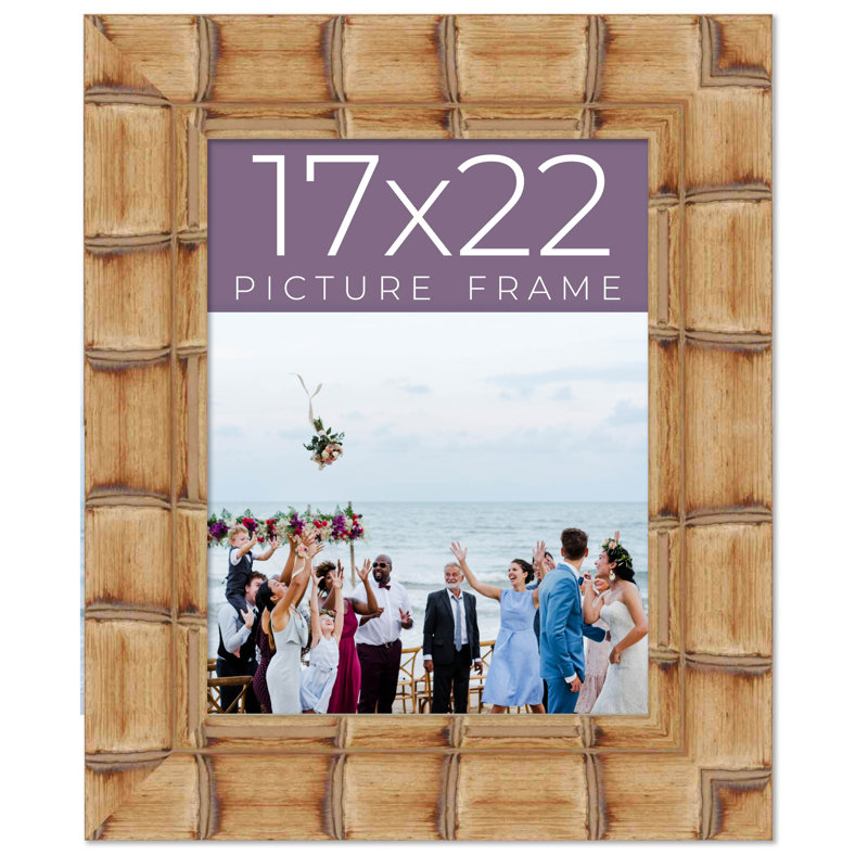 Barbli Brown Solid Wood None Picture Frame, 17" W x 22" H