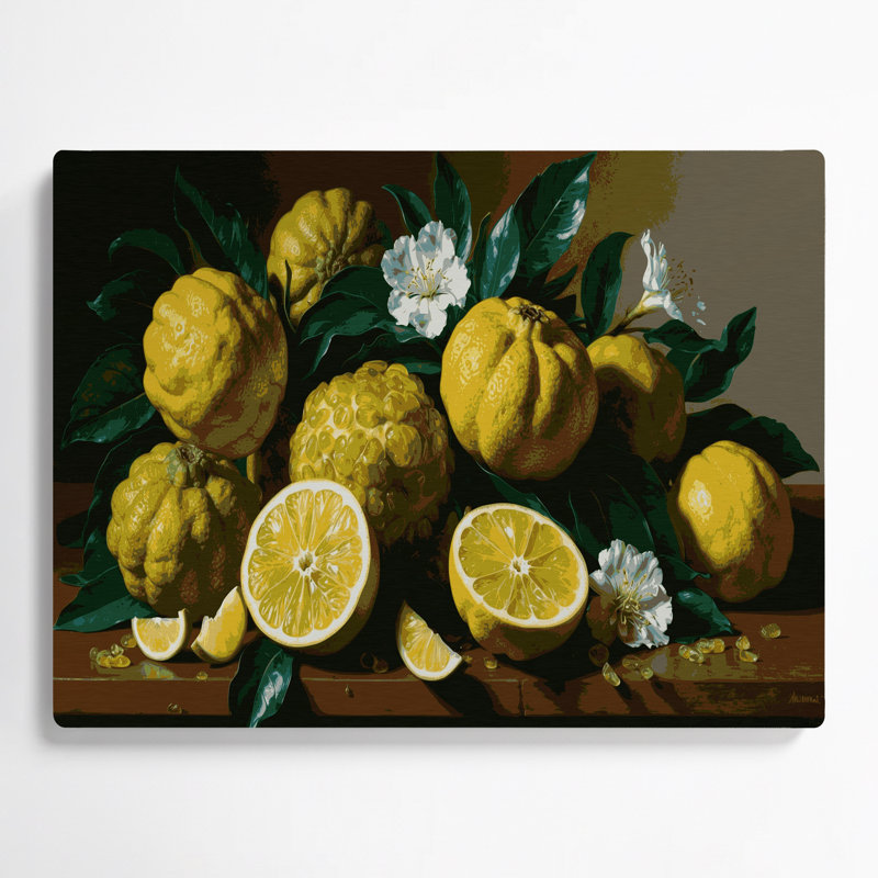 Art mural en métal «Fruit Citron Green», H 11 po x l 14 po