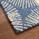 NICOLE MILLER NEW YORK Kendall Fluted Geo Handcrafted Wool Area Rug Navy Blue