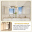 Miroir de salle de bain 30 po x 20 po pour mur - argenté, montage horizontal et vertical, coins arrondis, reflet transparent, matériau de fixation étanche, matériau, imperméable, cadre