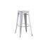 Tabourets de bar en métal Industrial Retro sans dossier, siège de 30 po de hauteur, blanc, confortable, facile à nettoyer