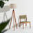 Eden 58 in. 3-Way Dimming LED Wooden Tripod Floor Lamp with Beige Fabric Drum Shade