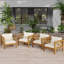 Mobilier de patio 2 pièces (beige)-616936031