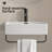 White Vessel Sink, All Mounted Bathroom Sink With Towel Rack, Small Wall Mount Bathroom Sink With Faucet Hole