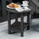 Harada 18 Inch Round Outdoor Side Table Adirondack Plastic/Resin Patio Side Table Weather Resistant End Table with Storage Shelf