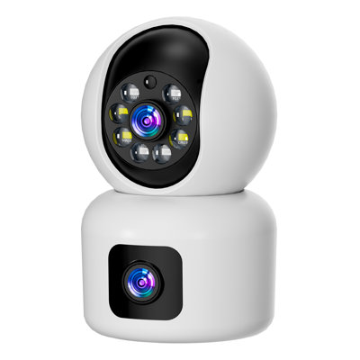 Hawkray Security Camera - 3MP Dual Lens,360° Pan/Tilt, Phone App Control, 2-Way Audio, Night Vision, Cloud/SD Storage, Motion Tracking For Home Surveillance