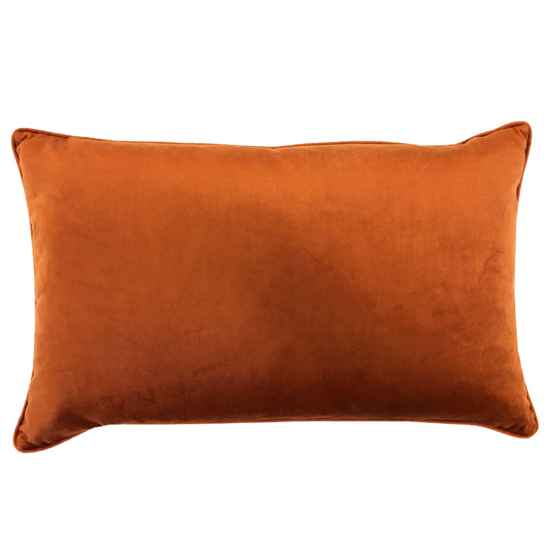 Rectangular Velvet Pillow Cover & Insert, Amber