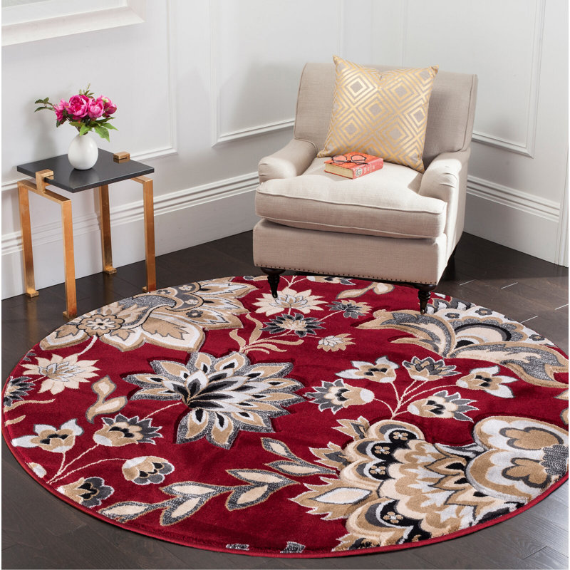 Demaris Floral Indoor Rug, Round 8'1"