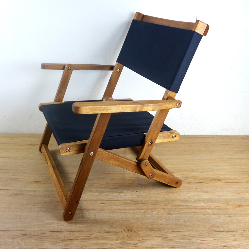 Camping/ Relax Chair FSC 100% Acacia Wood with Fabric Natural Colour