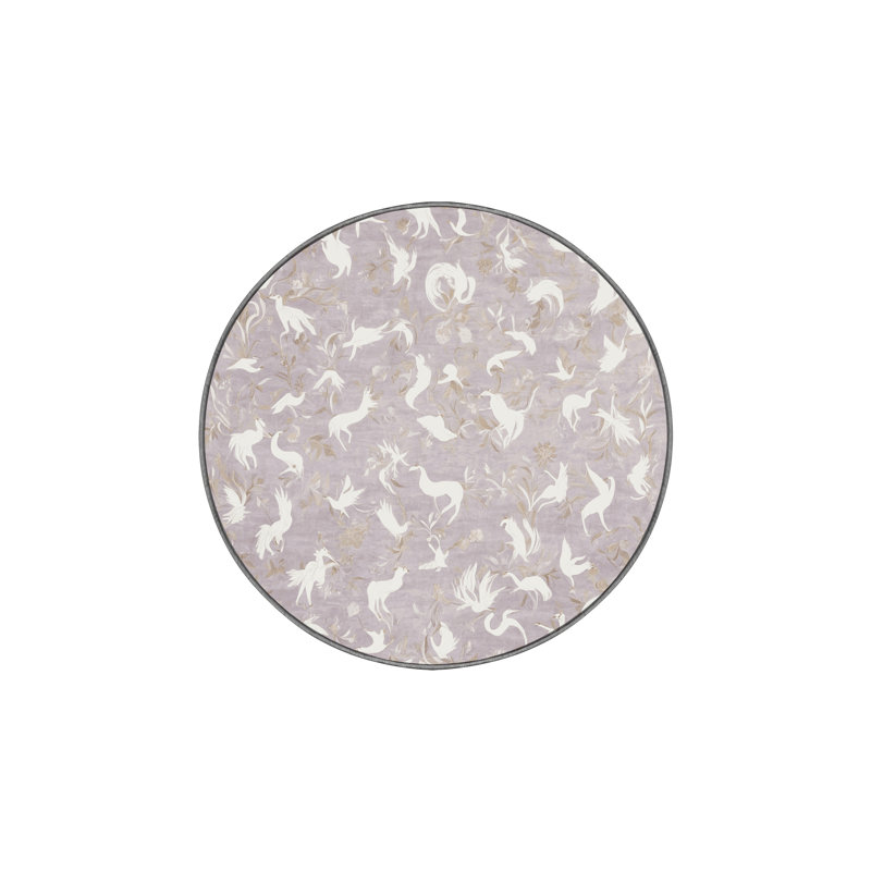 Tapis gris soyeux et moelleux, Rectangle 6 pi x 9 pi