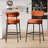 Sherpa Counter Height Bar Stools Set of 4 Modern Upholstered Barstools with Curved Open Back/Round Seat Boucle Comfortable Bar Chairs for Kitchen Island, 24.6 Inch-745429708