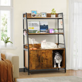 Tucker Murphy Pet™ Rustic Litter Box Enclosure With Shelves