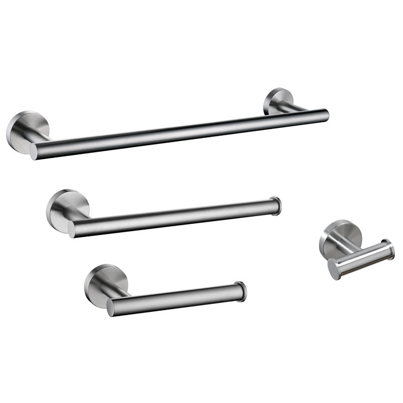 Ensemble de quincaillerie de salle de bain 4 pièces, Nickel brossé