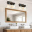 Edgware Dimmable Wooden Bathroom Vanity Light with Clear Glass Shade-2116420849