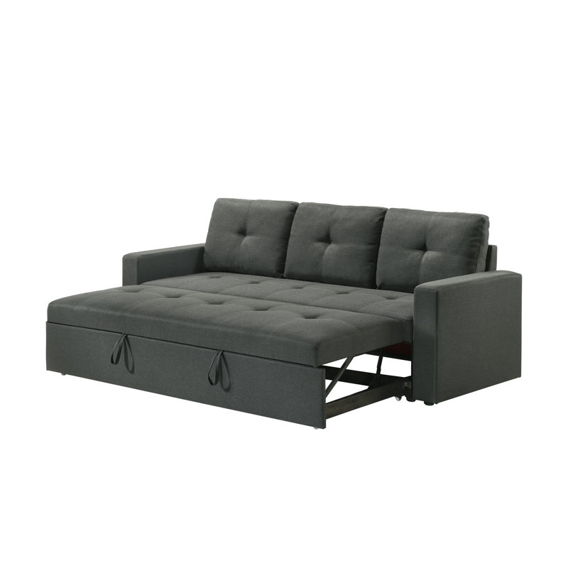 Bahamas 70" Linen Sofa with 2 Throw Pillows