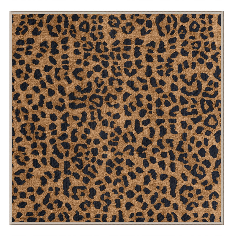 Washable Leopards Big Cats Area Rug, Square 7'