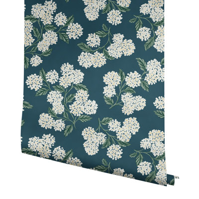 Hydrangea 27' x 27" Wallpaper