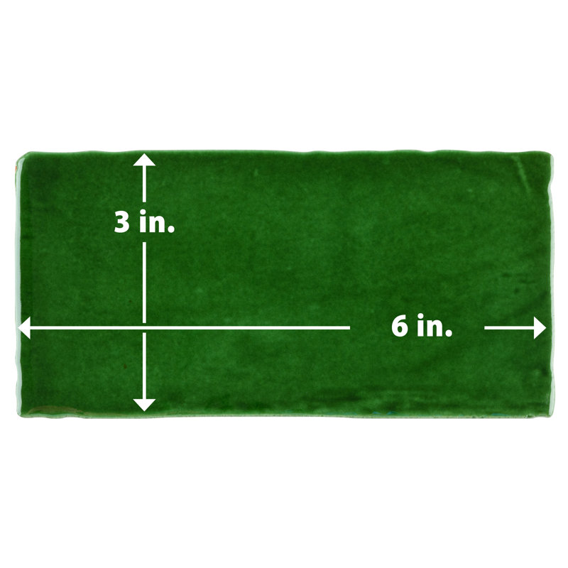 Viva Antic Verde 3" x 6" Ceramic Wall Tile