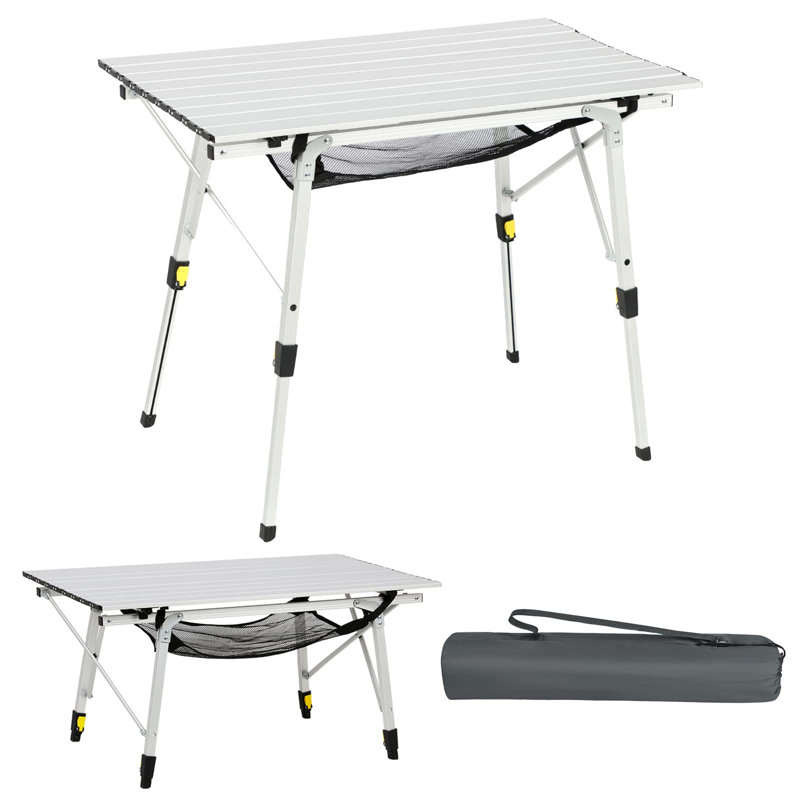 Rectangular Outdoor Picnic Table, Silver