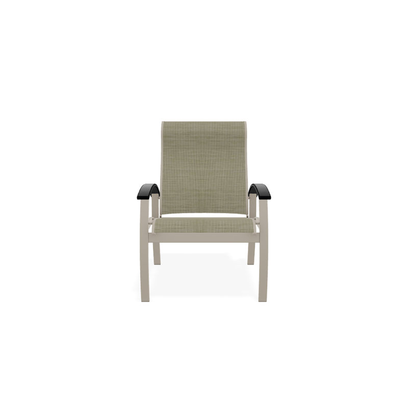 Chaise de patio Askar, Bristol taupe Sunbrella®, Noir, Désert texturé