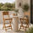 Vanmatre Teak Patio Bar Stool
