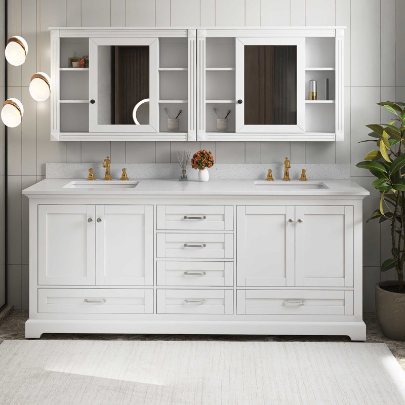 Ensemble de meuble-lavabo mural 80 po