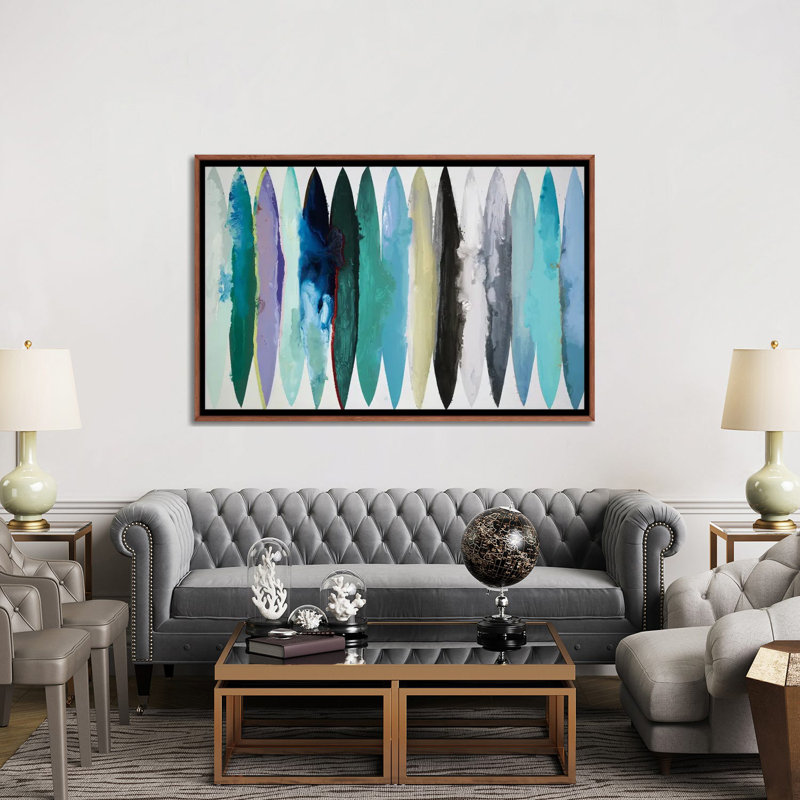 «Even Flow - Cool Colors» par Randy Hibberd, H 40 po x l 60 po, Toile tendue