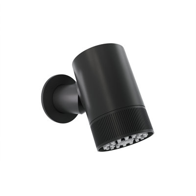 Pomme de douche murale fixe à 2 jets Lumiere 2,5 GPM, noir mat