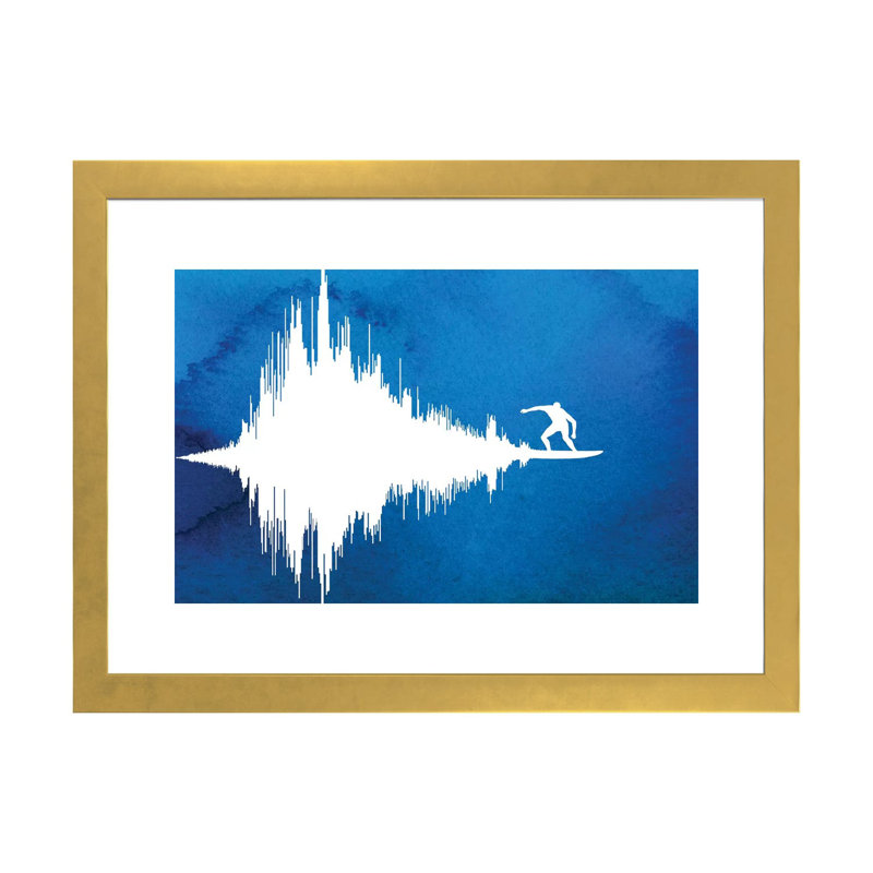 Soundwave par Rob Dobi - impression, Papier doré, H 24 po x l 32 po x P 1 po