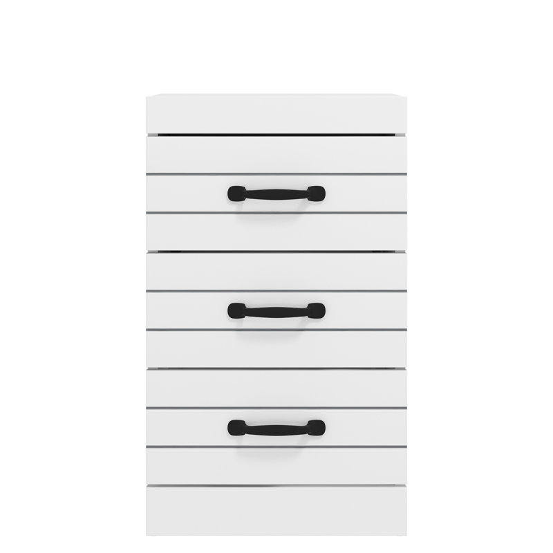 3 Drawer Bedside Sets of 2, White