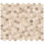 Carreau de mosaïque en verre lustré 11 po x 13 po Montessa Sierra Sunset Hexagon