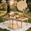 120cm Solid Pine Folding Dining Table - No Assembly Portable Desk for Small Spaces