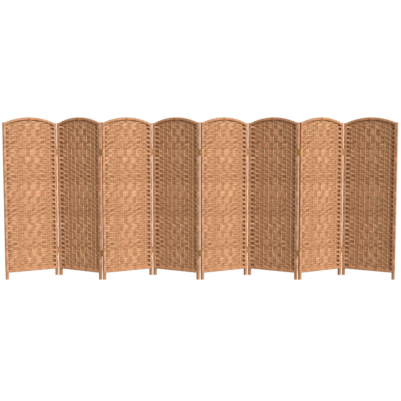 Paravent Short Diamond Weave, 8, 4 pi, Naturel