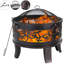 Ovard Round Steel Charcoal Smokeless Fire Pit
