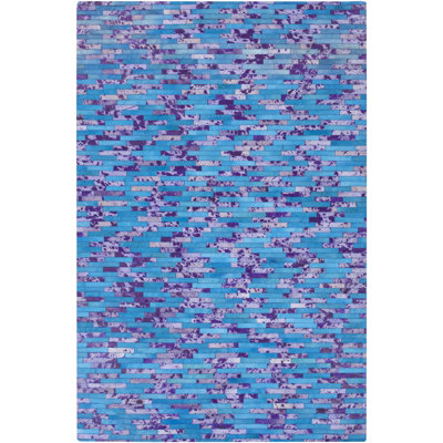 Denver Flatweave Leather Abstract Indoor Rug
