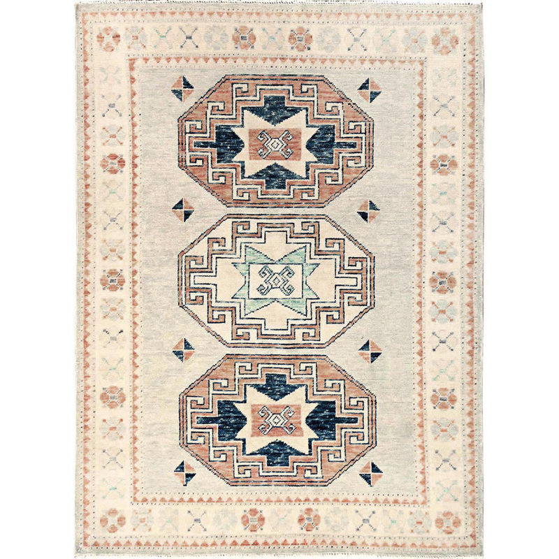 Tapis oriental bleu, 5 pi x 6 pi 9 po, bleu Anatolian Village