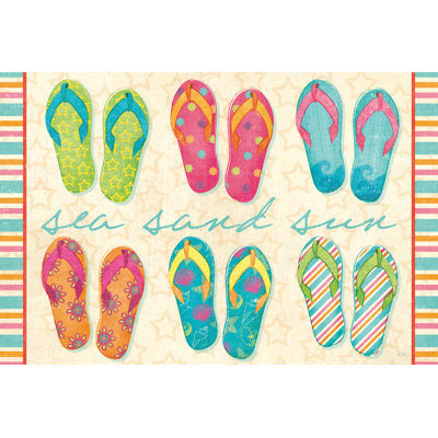 «Beach Party VI» par Veronique Charron - impression sur toile tendue