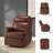 Atascosa 30" Wide Genuine Leather Swivel Power Recliner with USB Port-2094330795
