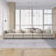 Canapé modulaire en velours 3 places Sadettin-2142641412
