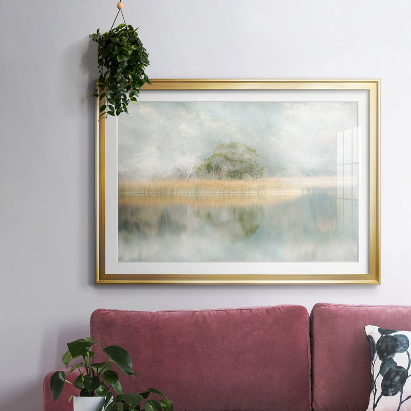 Silent Morning River, H 27 po x l 39 po x P 1,5 po, Or