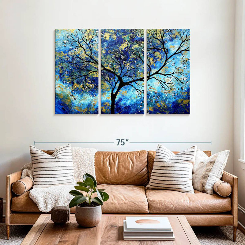 Harnek Blue Design, 36" H x 57" W