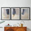 ABSTRACT Series cmxxi - impression encadrée sur mesure de qualité supérieure - 3 pièces-73949637-73949635