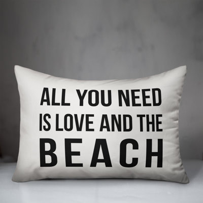 Textual Outdoor Throw Pillow