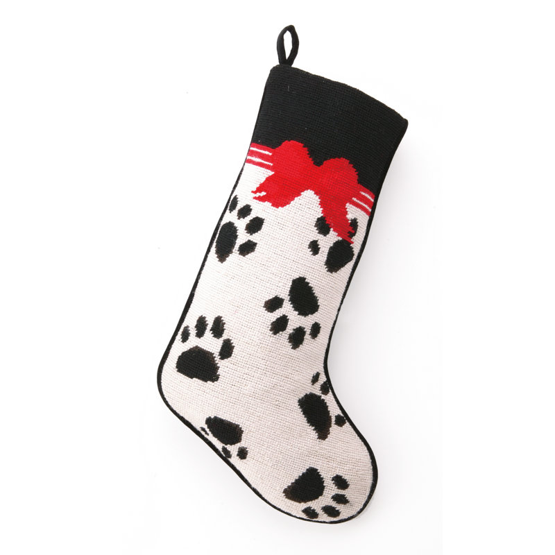 Paws True Needlepoint Holiday Stocking